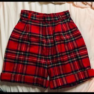vintage plaid shorts